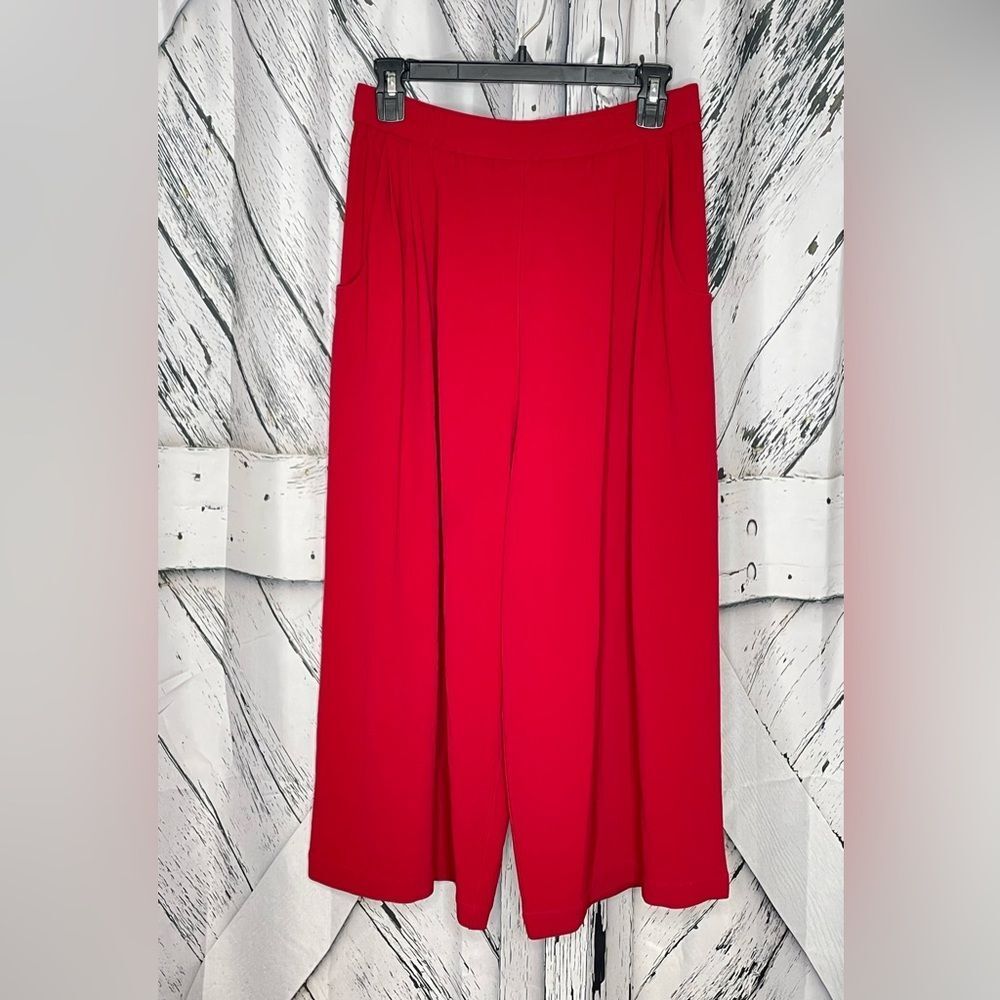 TOME Karate Pants Wide Leg Cropped Red XL